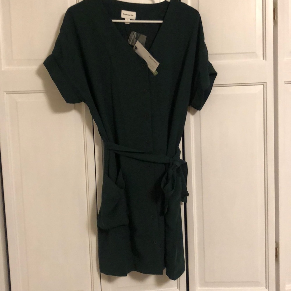 NWT green wrap dress